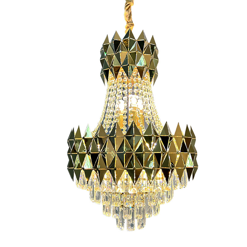 轻奢水晶吊灯客厅2023新款现代简约大气主卧室金属吊线灯具装饰