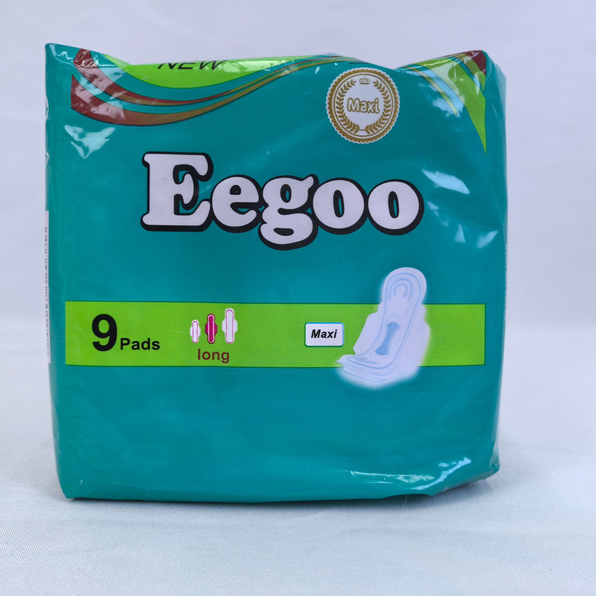 外贸卫生巾9片装280mm舒适透气卫生护垫日用夜用卫生巾整箱批白底实物图