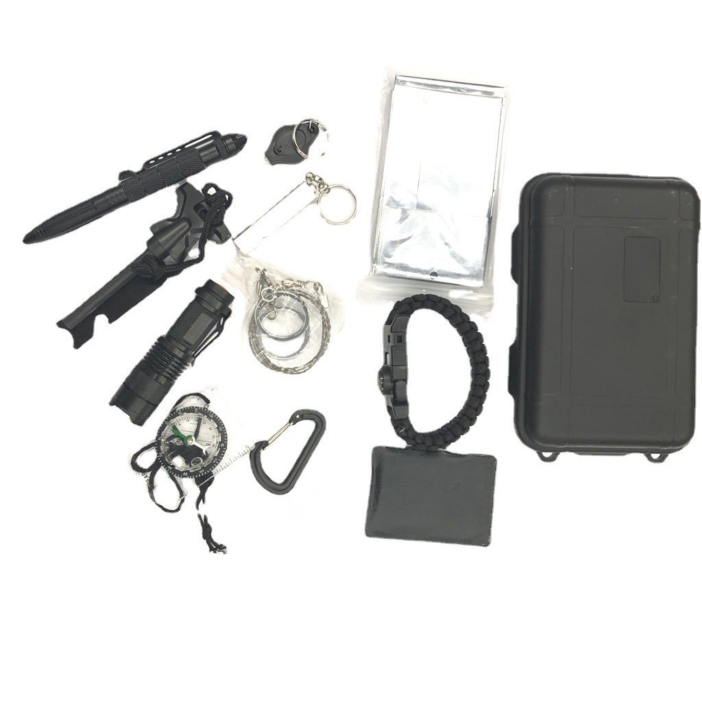 旅行户外装备求生宝盒生存工具套装多功能野外急救盒SOS应急用品