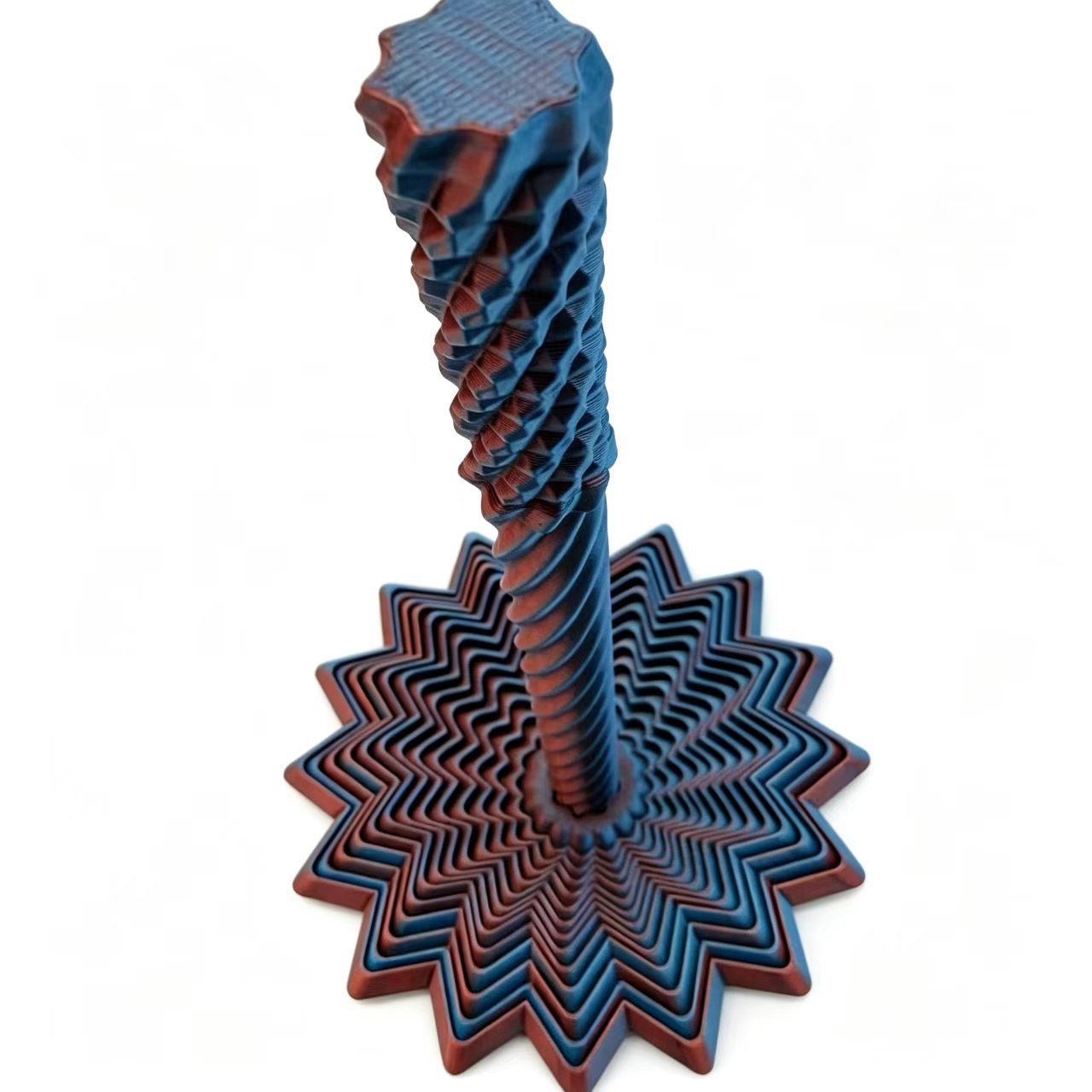 3d printed umbrella-shaped radish tower with handle, stress-relieving rotating toy, magic bestseller, cross-border Specification image