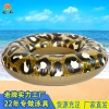 Wholesale of new adult inflatable swimming rings, transparent bright plate leopard print swimming rings, PVC life buoys and armpit rings from Hongyu Specification image