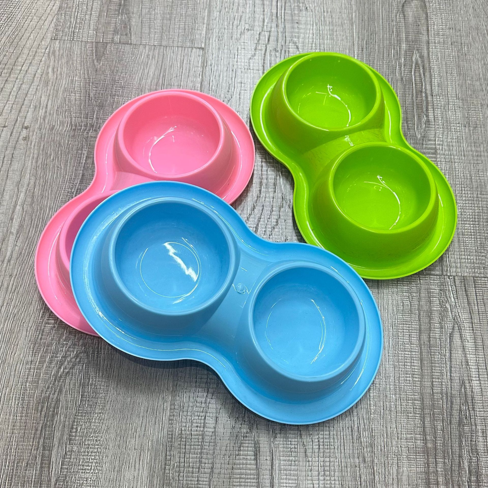 宠物双碗塑料狗碗宠物盆喂食猫碗狗狗食盆源头工厂防漏宠物碗