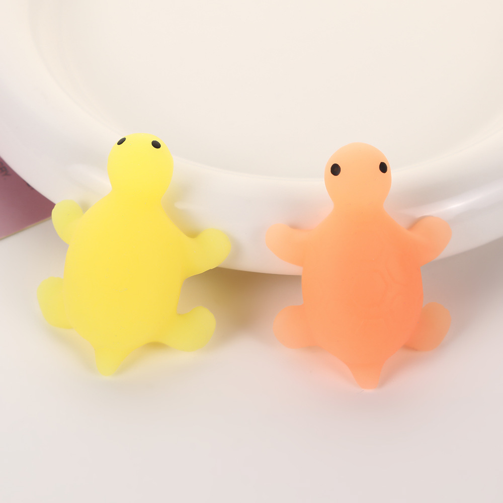 Super cute little turtle stress-relieving toy, adorable animal TPR soft rubber kneading fun, children's prank prank, hand-kneaded dumplings Specification image