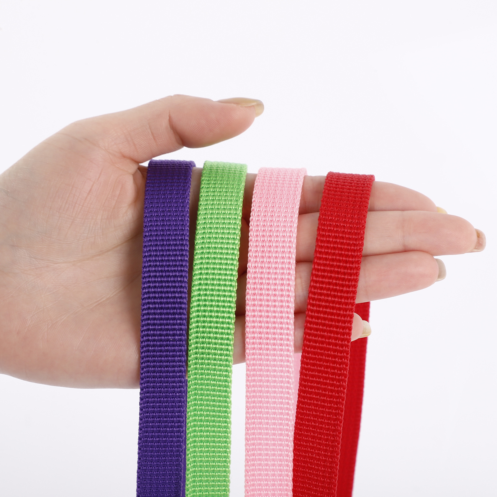 现货批发900D美国纹1.5cm坑纹细坑加厚黑色彩色织带箱手提带牵绳