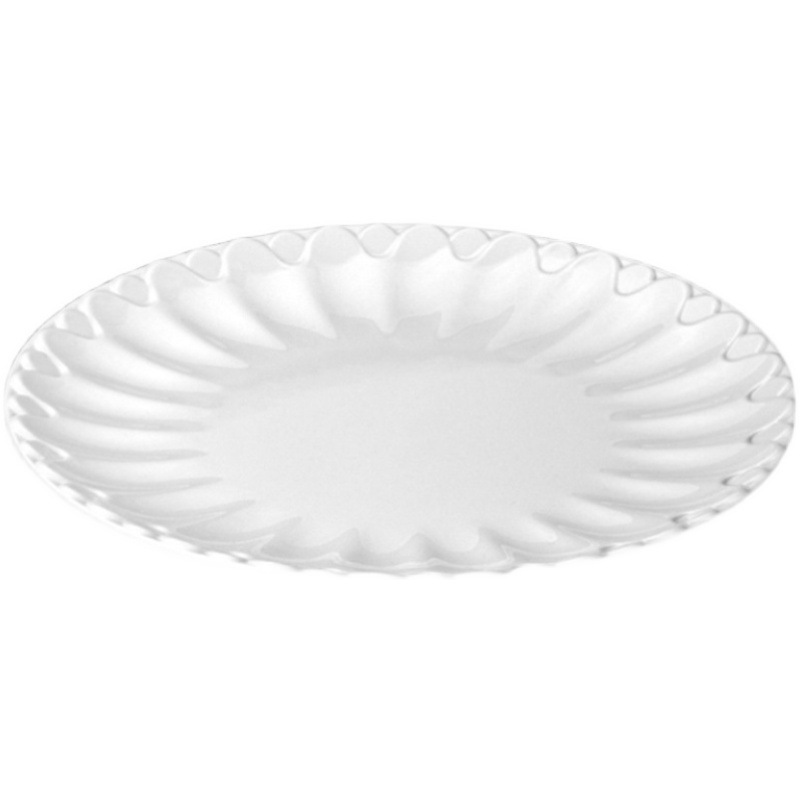 A5密胺白色仿瓷餐具烧烤火锅菜盘凉菜盘特色饭店餐厅商用异形盘子详情图5