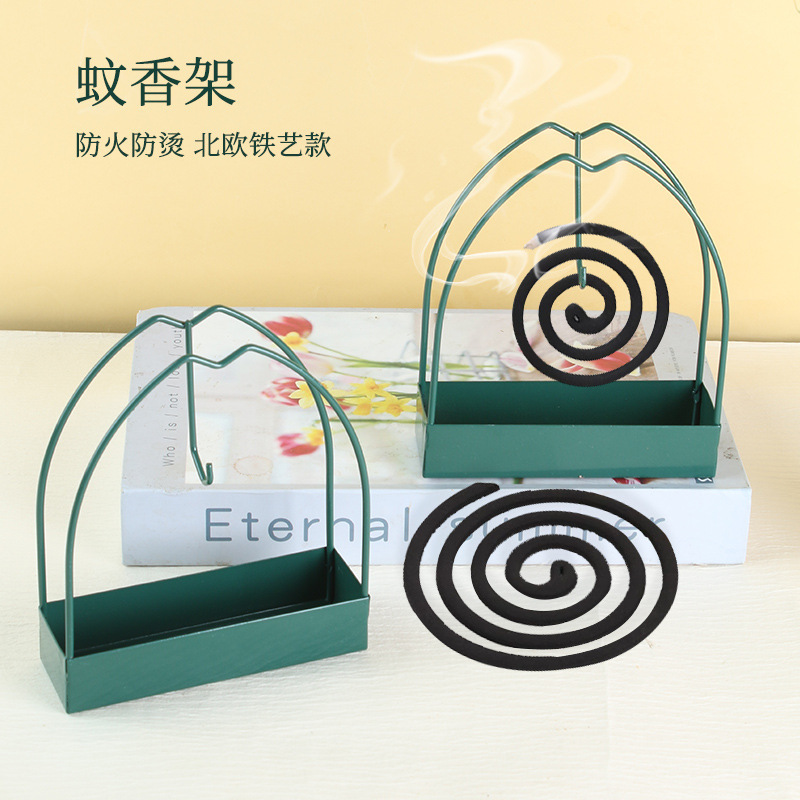 三角蚊香架创意铁艺檀香架子托熏香蚊香盘托蚊香炉盘香支架接灰盘图