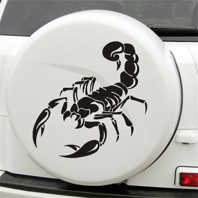 Car scorpion decals, scorpion engine hood spare tire stickers, 3D car stickers, scorpion car stickers details Picture