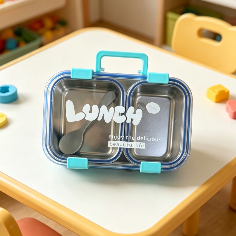 stainstell box's new best-selling cartoon plastic lunch box is food-grade and can be heated in the microwave. It's cute full image