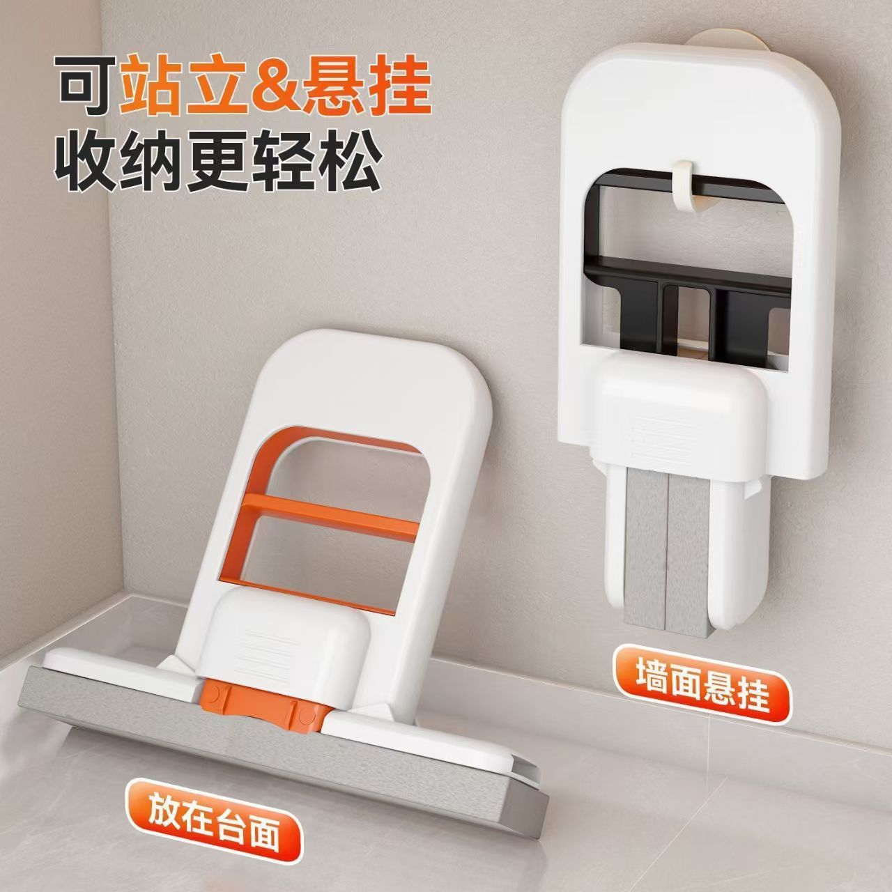 Hand-washable indoor dual-purpose small rubber cotton mop, household desktop dry and wet spray mini handheld mop details Picture