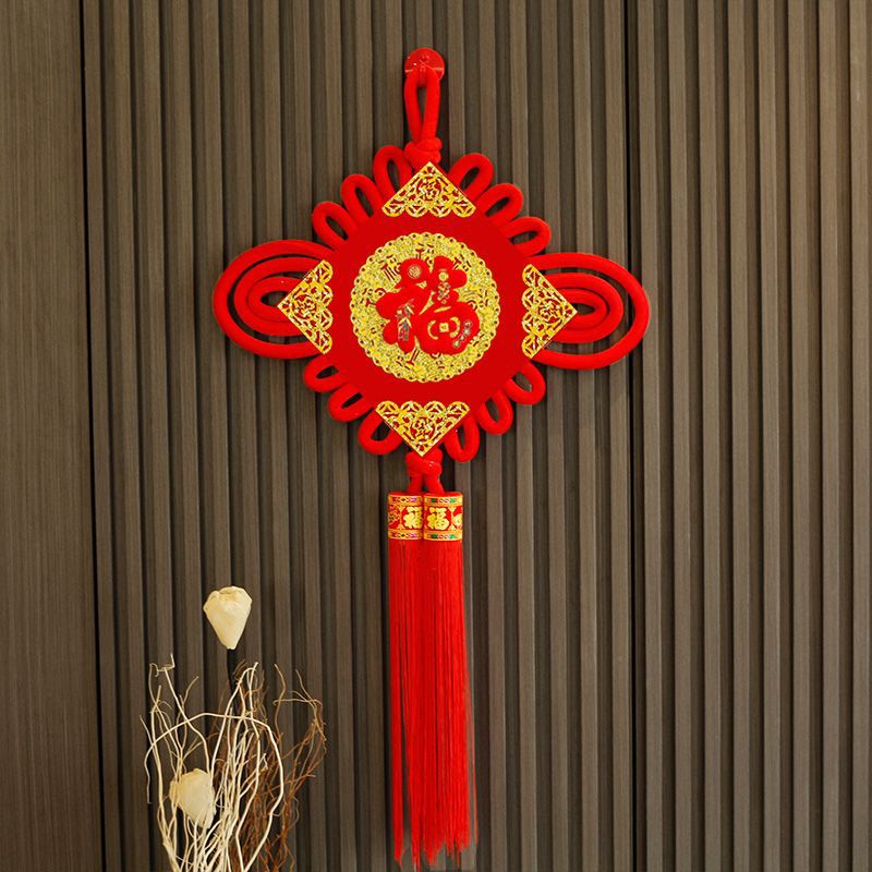 Chinese knot "Fu" character pendant, large wall in the living room, entrance foyer wall painting, housewarming peace knot Application Scenario