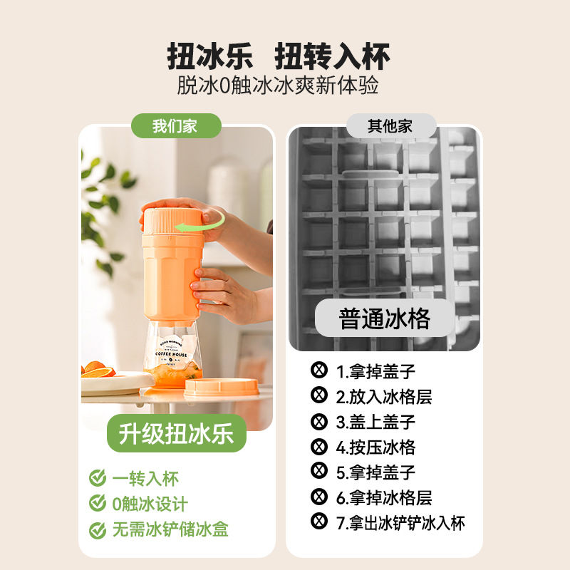 Twistice Cross-border rotating ice cube tray, ice cube film mold, ice cube film mold, ice cube box, ice maker, ice block freezing magic tool details Picture