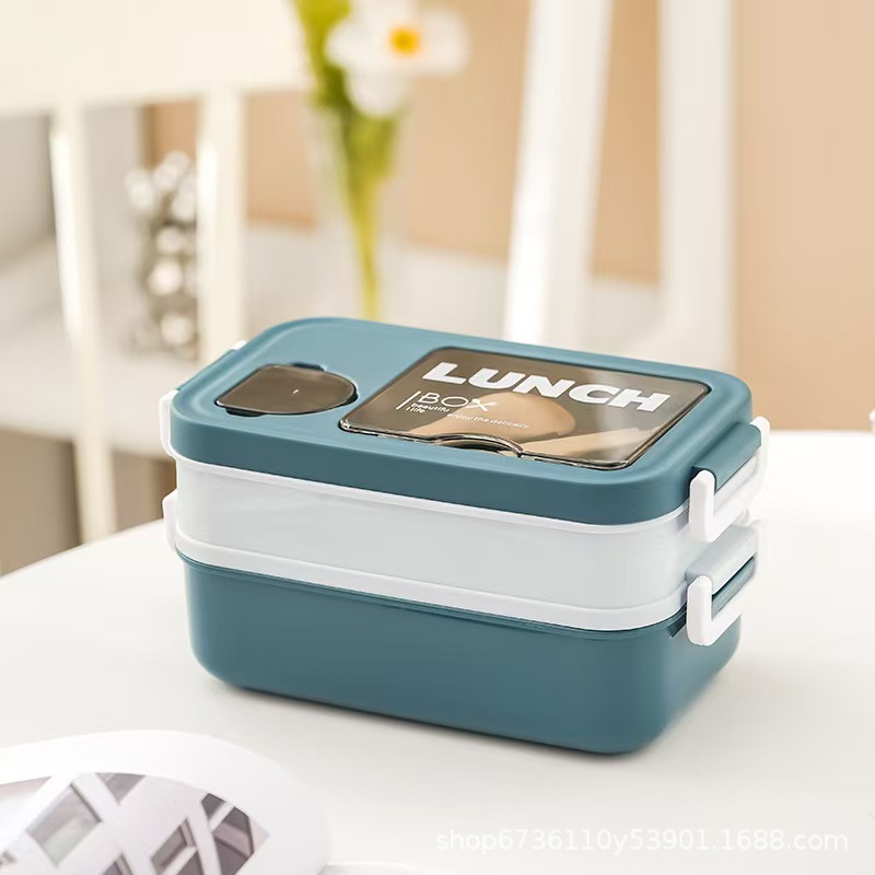 Cross-border student compartments bento, food-grade children's fruit, double-layer insulated office worker lunch box, heated by microwave oven Application Scenario