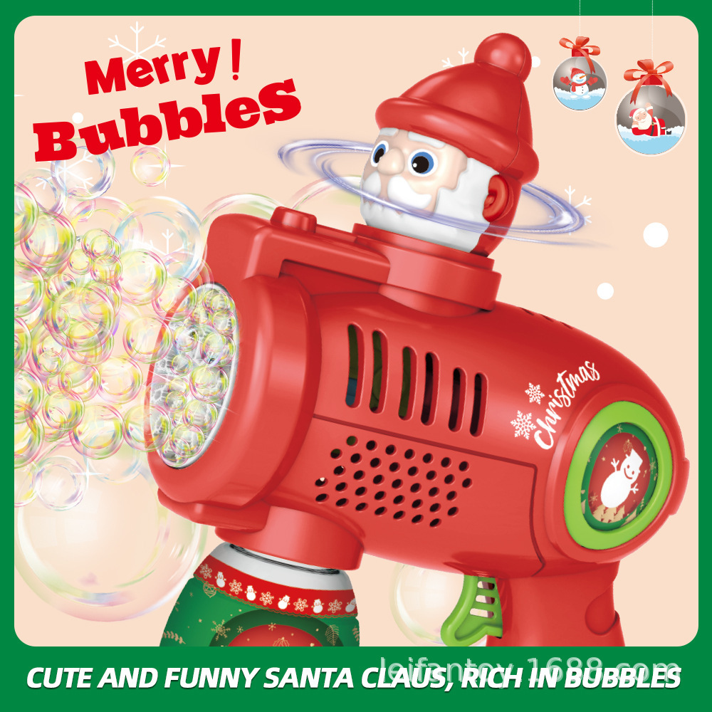 Cross-border Amazon Christmas bubble machine, Halloween pumpkin fully automatic bubble blowing machine, children's outdoor bubble gun Specification image