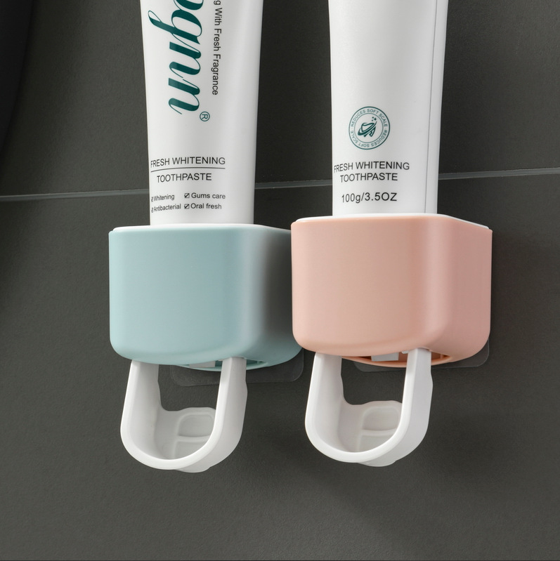 Simple style bathroom wall-mounted toothpaste dispenser without perforation toothpaste dispenser with kraft paper box details Picture