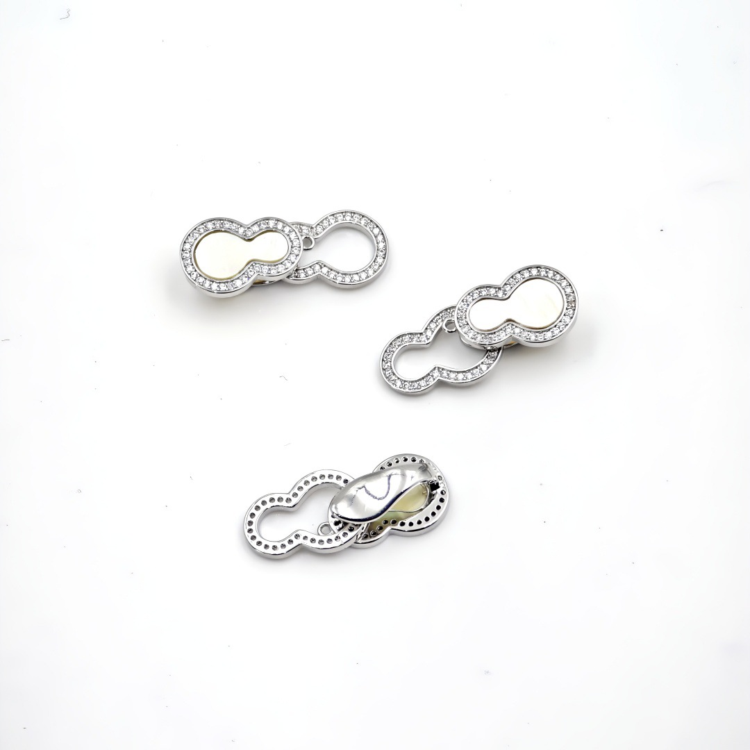 Pearl necklace buckle, gourd clip buckle, spring elastic press buckle, handcrafted end buckle, sweater chain diy accessories Specification image