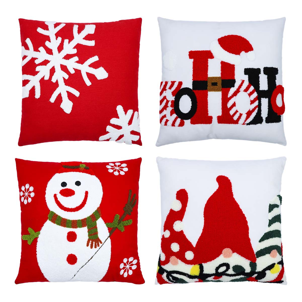 New cross-border Christmas series towel embroidered linen pillowcase sofa bedside Christmas atmosphere tufted pillow cover details Picture