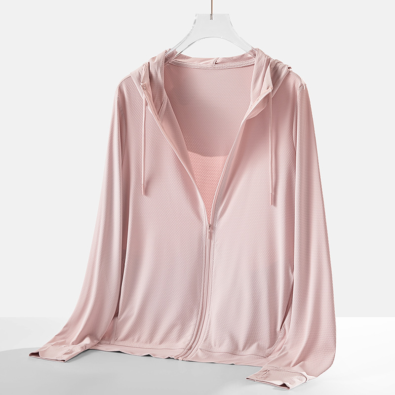 U-style summer ice silk sun-protective clothing for men and women, lightweight and breathable knitted UV protection, couple sun-protective outerwear