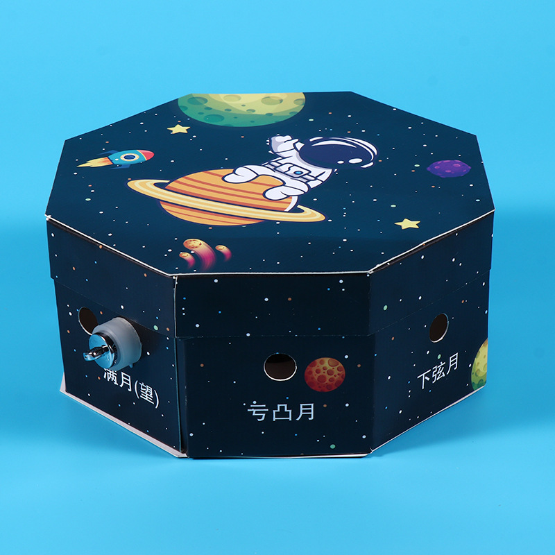 DIY moon phase demonstration box, physical science experiment equipment, moon phase cause science and technology small projects, educational toys Specification image