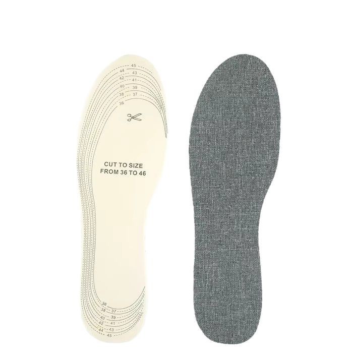 Primavera verano casual comodidad plantilla transpirable hombre y mujer corte libre látex sudor absorbente lino plantilla fábrica directa Item Picture