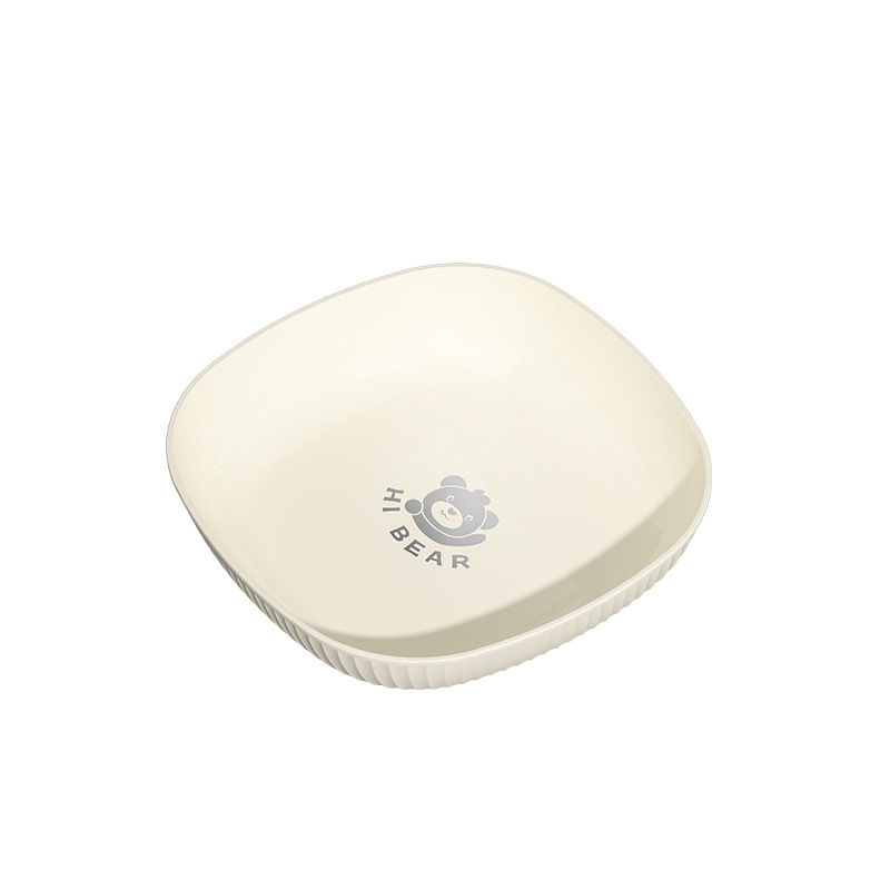 轻奢吐骨碟高颜值可微波可洗碗机骨碟盘家用塑料食品级甜品水果盘白底实物图