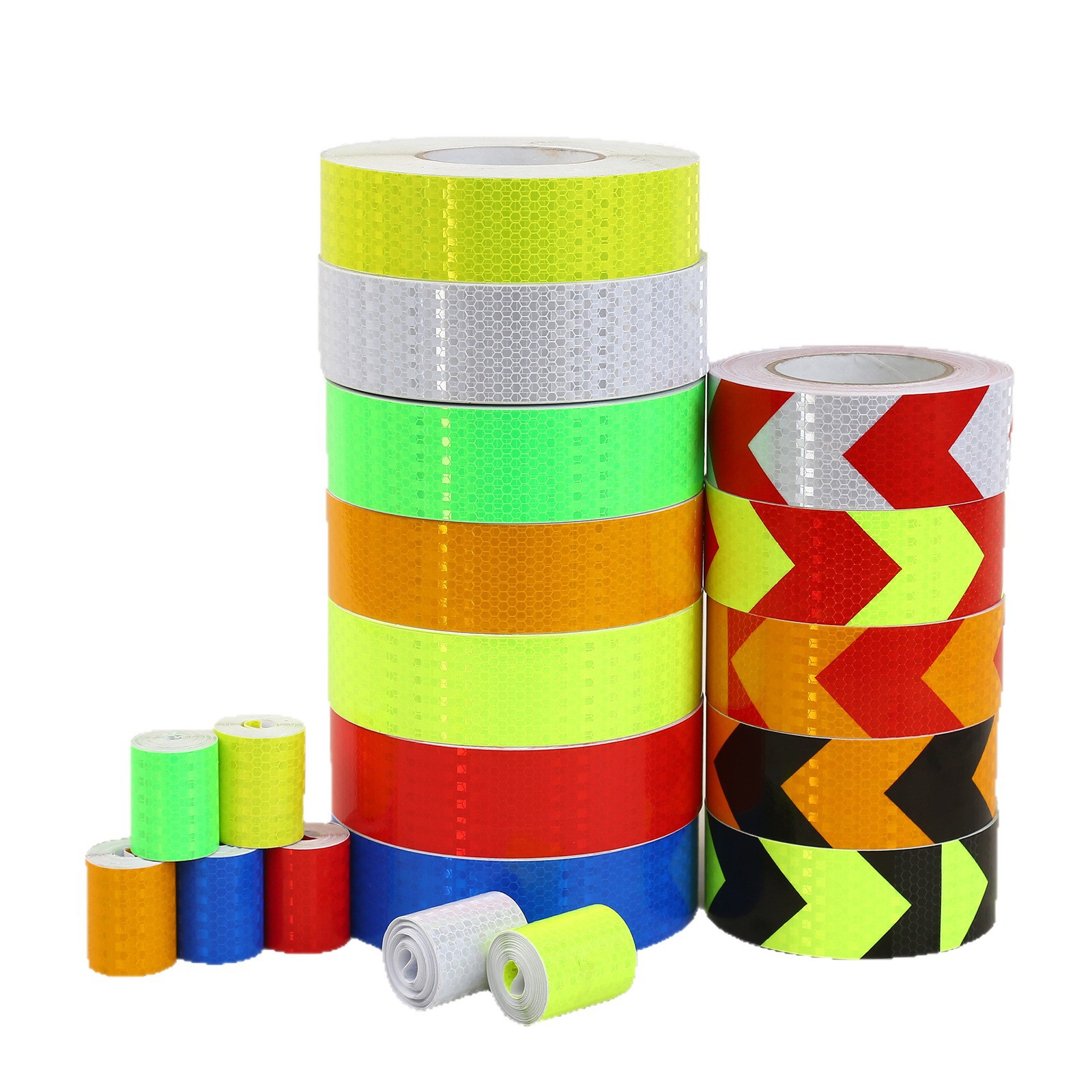 反光膜/反光条辅料/3M反光贴/反光衣/反光马甲白底实物图