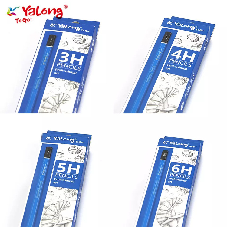 Yalong Cross-border Professional Wholesale Art student full set of pencils, blue matte finish drawing pencils Item Picture