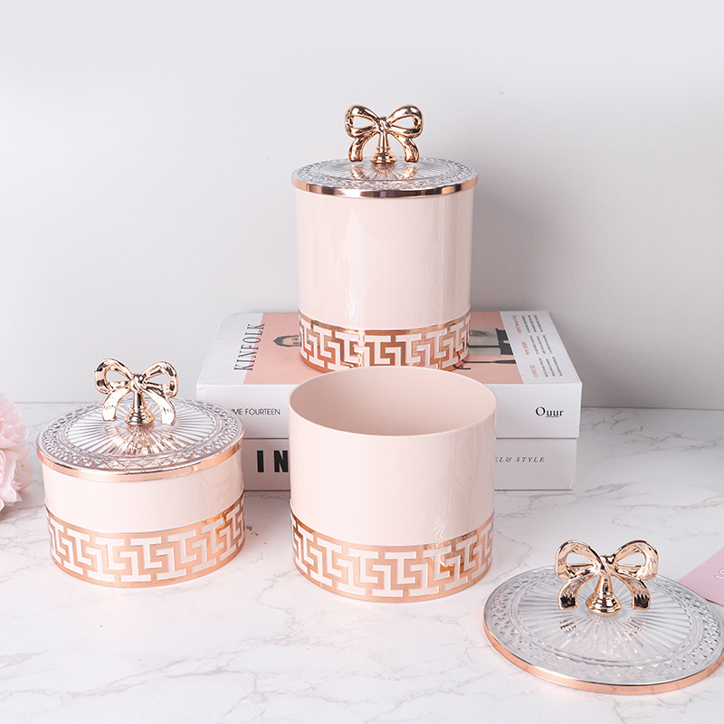 Plastic European-style cans for storing grains and cereals in the kitchen, food-grade transparent cans and boxes for snacks, dry goods and tea details Picture