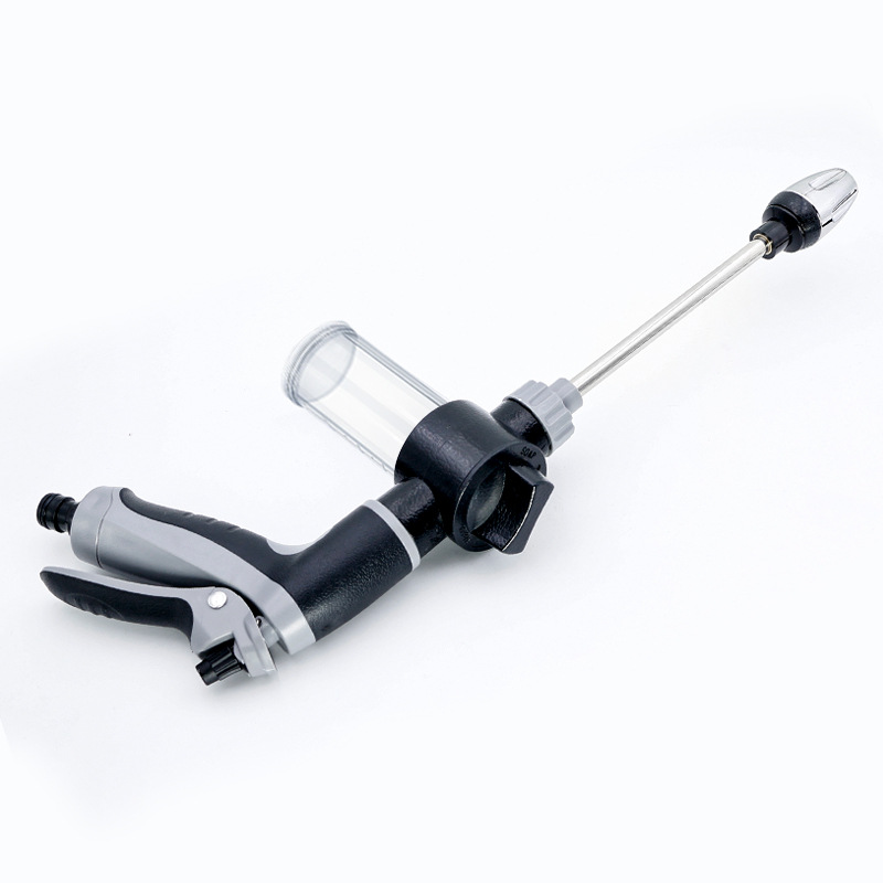 厂家批发T8加长杆多功能泡沫壶洗车高压水枪家用包胶强力高压水枪产品图