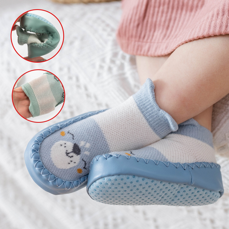 夏天地板袜儿童薄款网眼短袜防滑学步鞋袜宝宝软底新生儿袜子批发