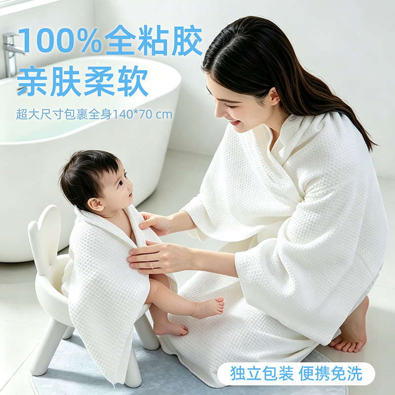 Disposable compressed bath towels, thickened and enlarged portable hotel and hotel supplies, travel and business trip bath towels details Picture