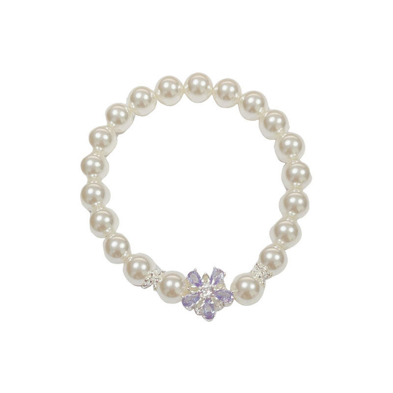 水晶手串/硅胶/啪啪圈手环/嘻哈/锆锆白底实物图