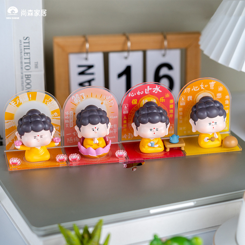 New factory direct sales of "Buddhist-style Little Buddha" figurines, resin handicrafts, small toys, festival gift decorations for both men and women New factory direct sales of "Buddhist-style Little Buddha" figurines, resin handicrafts, small toys, festival gift decorations for both men and women