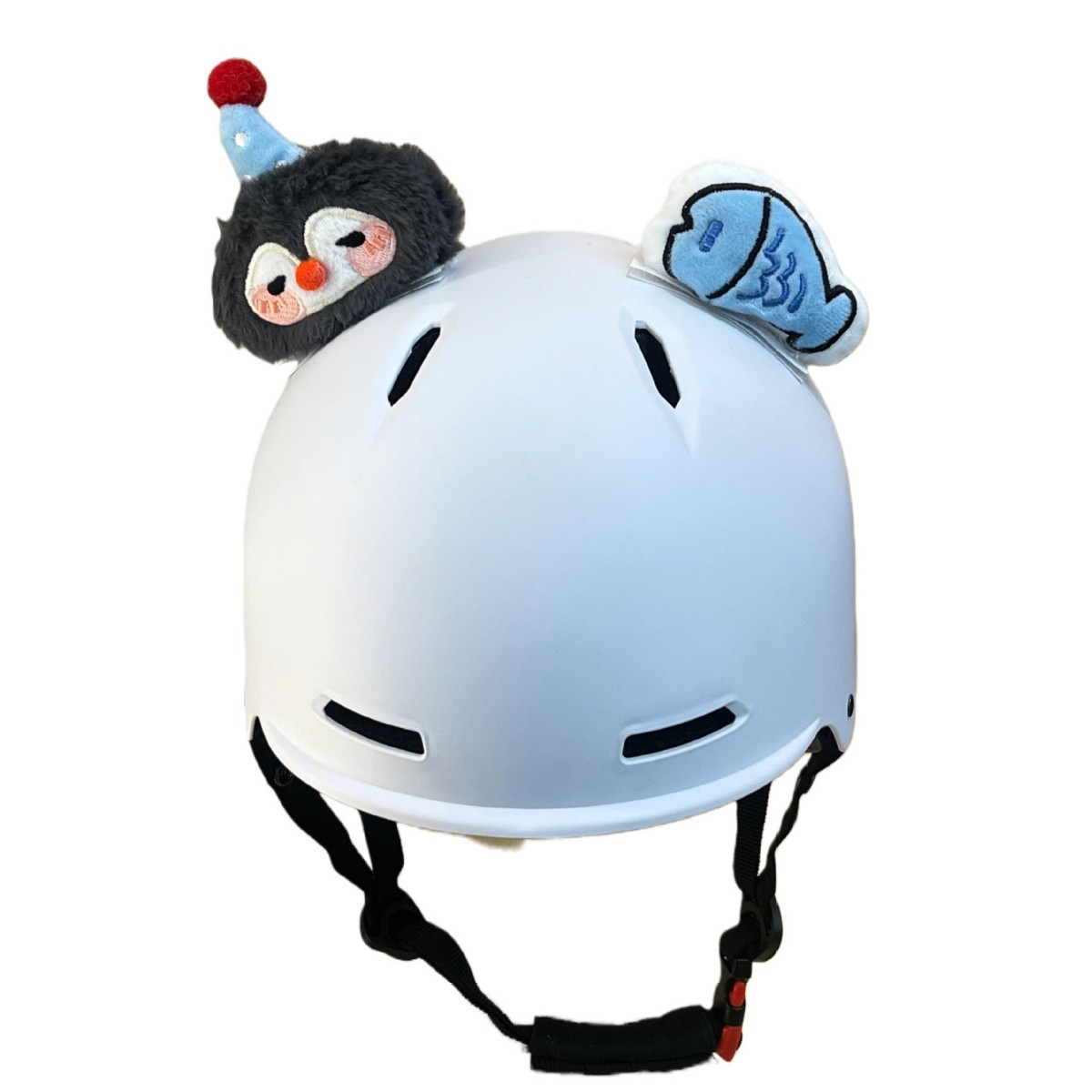 滑雪头盔帽可调节保暖套成人户外运动单板双板滑雪帽罩安全帽装饰白底实物图