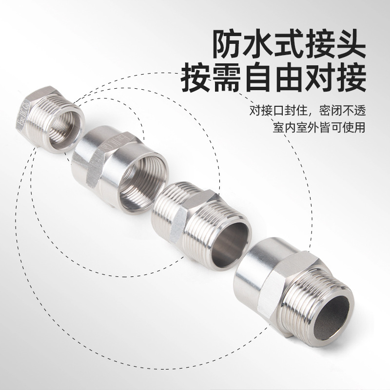 BGJ-C stainless steel 304 explosion-proof pipe joint, C-type counterthread, metric thread stainless steel joint at both ends Application Scenario