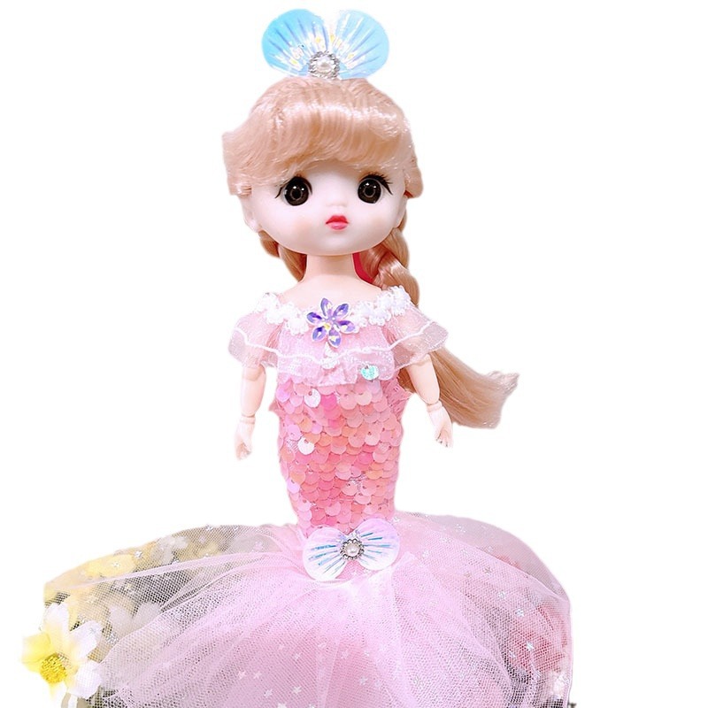 Colorful mermaid girl toys, princess dolls, children's birthday gifts, dolls, figurines, and playhouses Item Picture