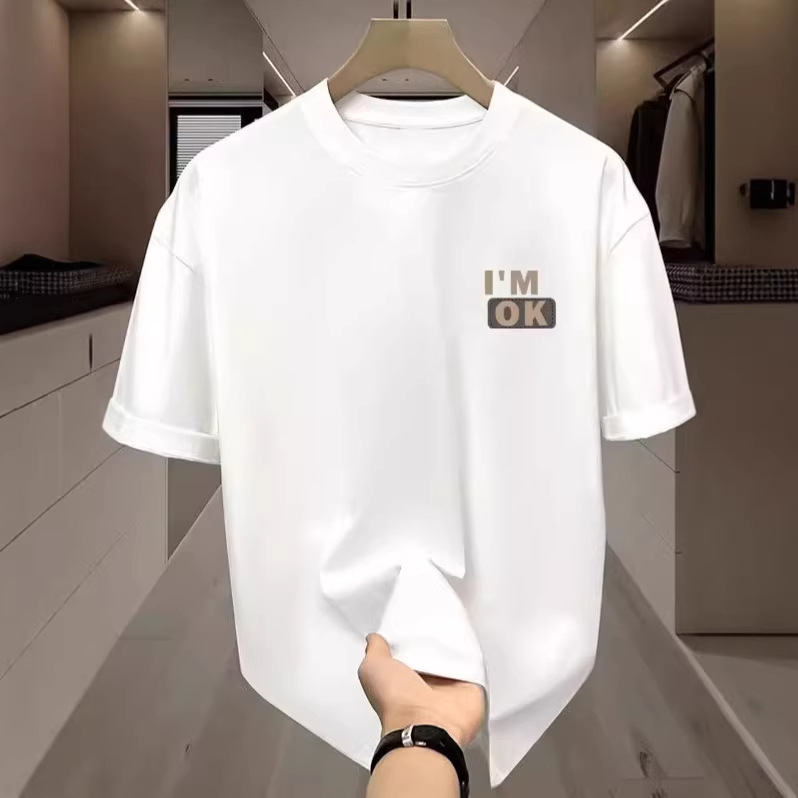 Summer short-sleeved T-shirt for girls with smiling face patterns, children's clothing for boys, short-sleeved Korean version Specification image
