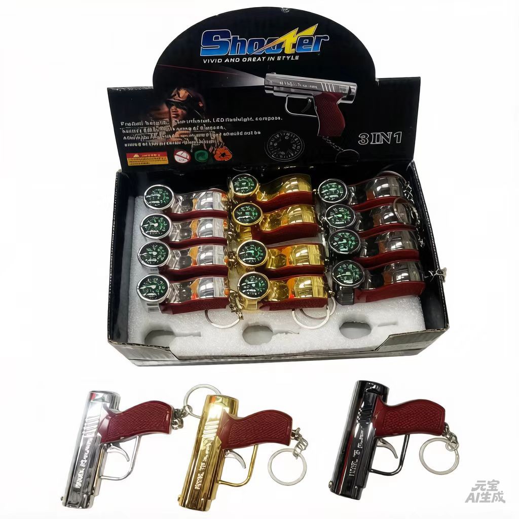 New toy 53-hand multi-functional 2-in-1 infrared laser gun, 3-in-1 compass small pendant gift details Picture