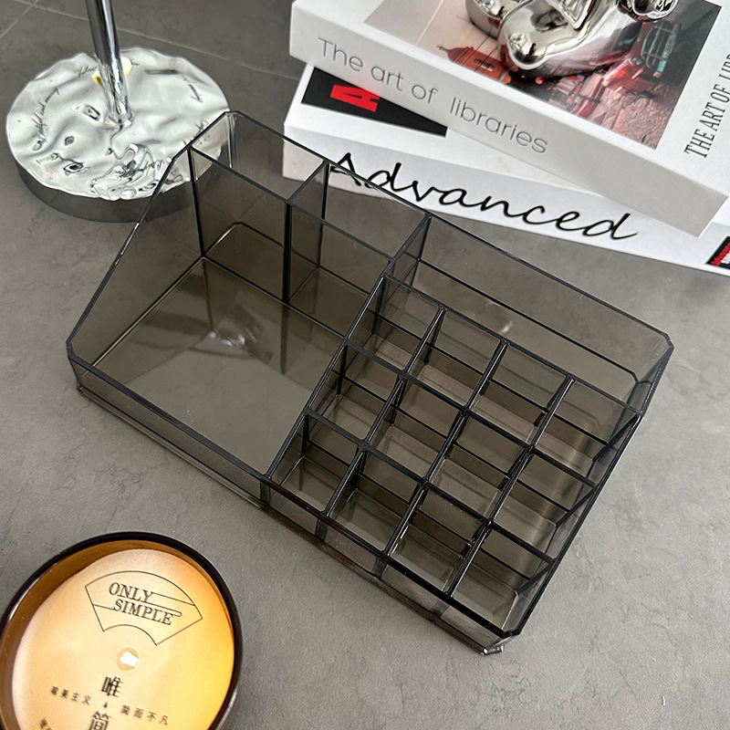 Cremallera de lápiz labial transparente caja de almacenamiento cosmético caja de almacenamiento de lápiz labial expositor soporte de maquillaje esmalte de uñas polvo perfumador