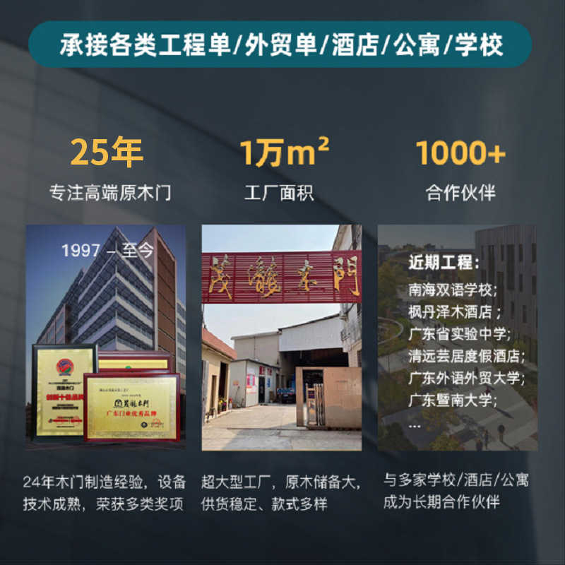 Walnut wood composite solid wood door, swing interior door, bedroom door, anti-corrosion, moisture-proof, environmentally friendly lacquered door, room door wholesale Specification image