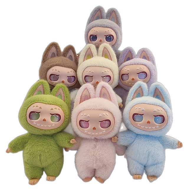 Cat-ear LAFUFU blind Box, the first generation of little monsters, cartoon vinyl figurines, decorative items, trendy backpacks and pendants series Item Picture