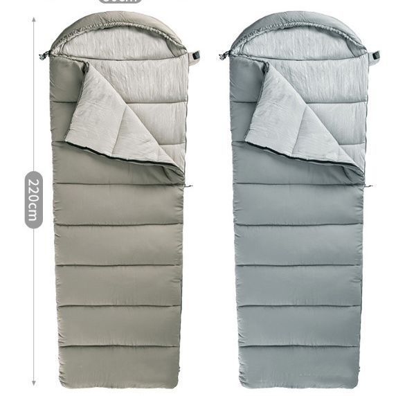 Factory wholesale envelope, cap sleeping bags, washable, machine-washable, splicable, portable cross-border outdoor trapezoidal sleeping bags Specification image