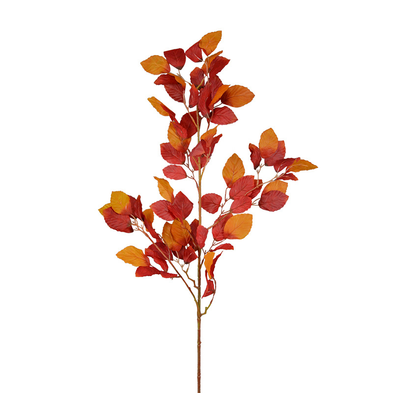 Single-stem artificial beech leaves, wedding decoration flower materials, artificial flower and leaf materials, ceiling, road guide, arch artificial flowers Item Picture