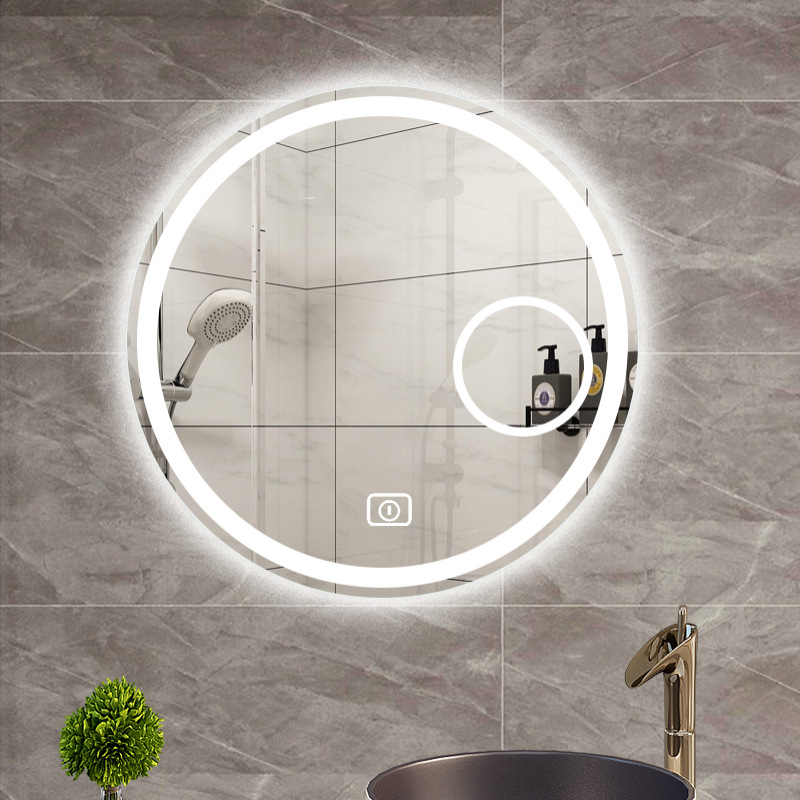 智能浴室镜子三色灯led触摸屏防雾高清化妆镜子卫生间挂墙壁挂镜