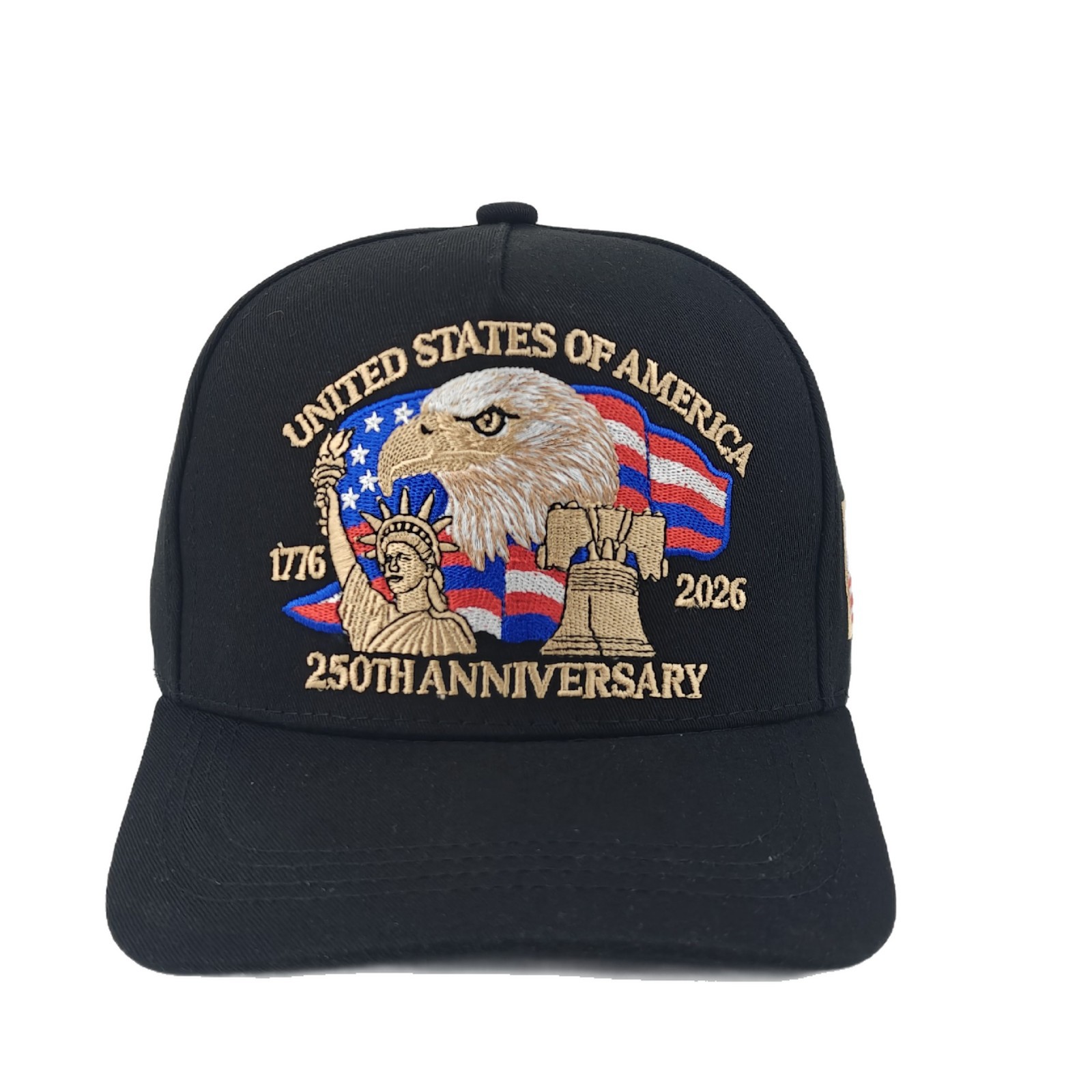 New in-stock American 250th anniversary commemorative baseball cap, three-dimensional embroidered commemorative cap, cross-border headband baseball cap Item Picture