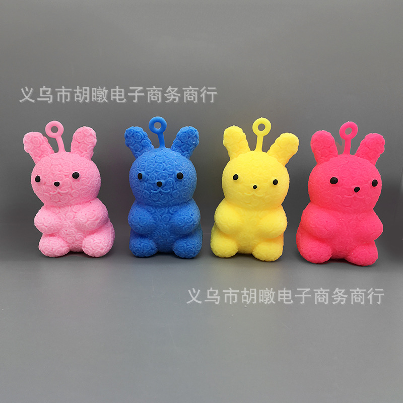 Cross-border supply eternal flower rose rabbit release toy TPR soft rubber Pinching Fun Soft and cute rabbit children's play Application Scenario
