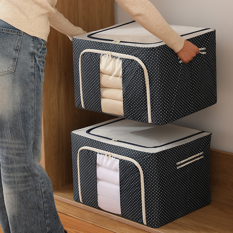 加厚牛津布衣服收纳箱布艺衣物整理盒折叠衣柜大号透明筐袋家用产品图