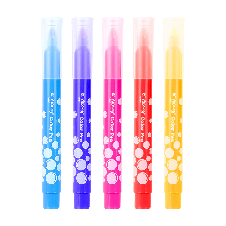Yalong Cross-border 6/12 high-quality student art supplies in color, including colored pens, cartoon colors, and giant watercolor pen paintings details Picture
