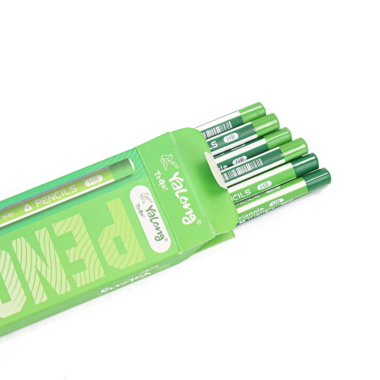 Yalong Cross-border New Design Wholesale Shenghua Stationery 12-piece Green Hardcover HB Standard Pencil Set Specification image