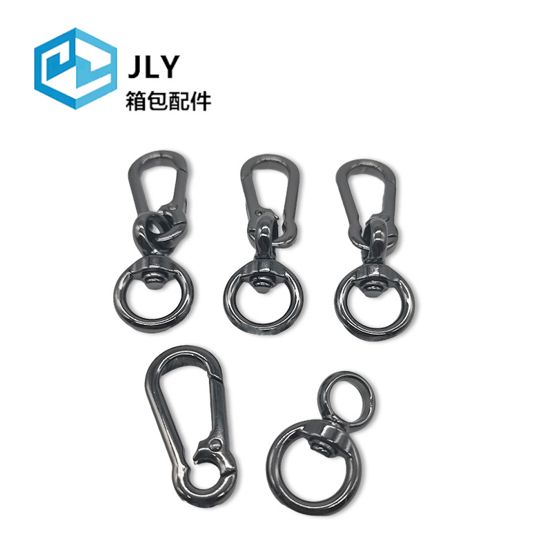 Alloy spring coil set, mountaineering buckle, hanging clock, cross-border stock wholesale, mobile phone lanyard accessories, environmentally friendly hook buckle Item Picture