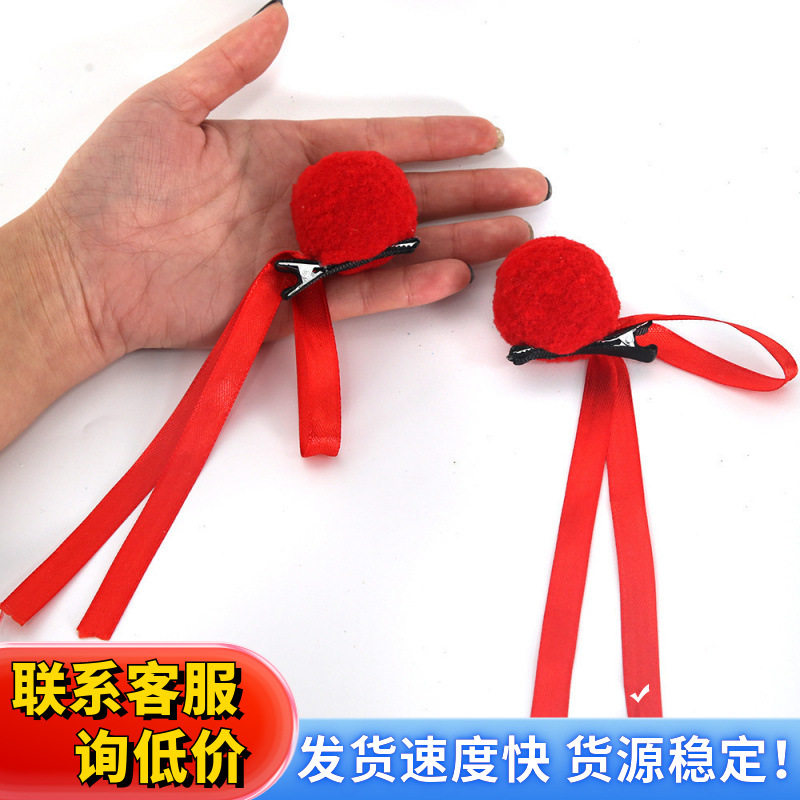 哪咤丸子头发箍儿童发夹女童可爱COS那扎周边拍照发卡2025年新款